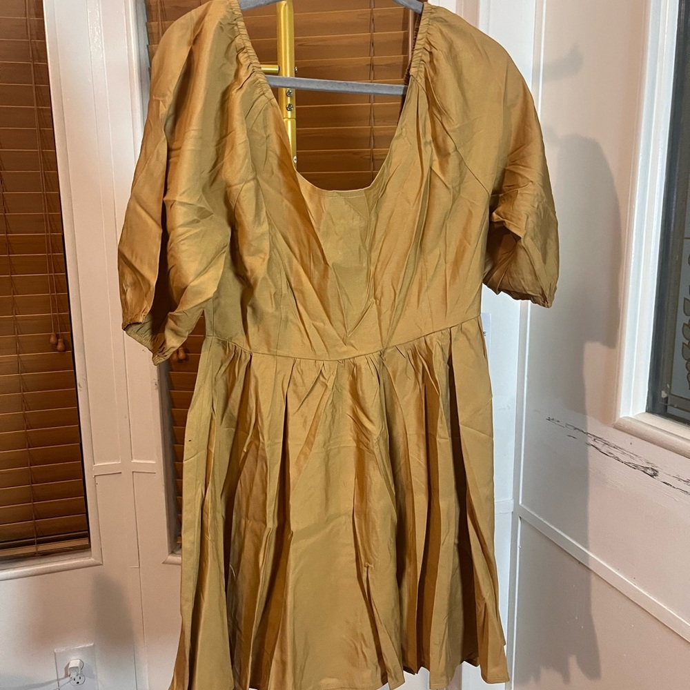 Joyfolie Shimmering Gold Dress